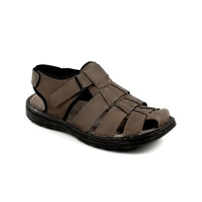LA CUOIERIA Men Brown Leather Sandal