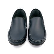 LA CUOIERIA Men Comfy Soft Navy Leather Moccasin
