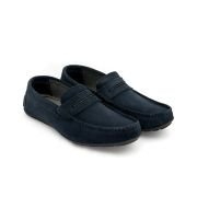 LA CUOIERIA Men Navy Suede Moccasin