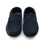 LA CUOIERIA Men Navy Suede Moccasin
