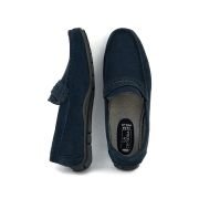 LA CUOIERIA Men Navy Suede Moccasin