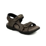 LA CUOIERIA Men Nubuck Brown Leather Sandal