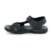 LA CUOIERIA Men Nubuck Black Leather Sandal