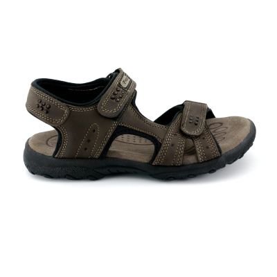 LA CUOIERIA Men Nubuck Brown Leather Sandal