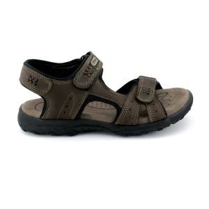 LA CUOIERIA Men Nubuck Brown Leather Sandal