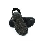 LA CUOIERIA Men Nubuck Dark Grey Leather Sandal