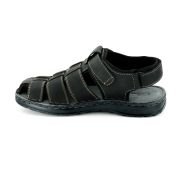 LA CUOIERIA Men Nubuck Dark Grey Leather Sandal