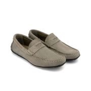 LA CUOIERIA Men Taupe Suede Moccasin