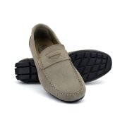 LA CUOIERIA Men Taupe Suede Moccasin
