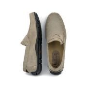 LA CUOIERIA Men Taupe Suede Moccasin