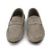 LA CUOIERIA Men Taupe Suede Moccasin