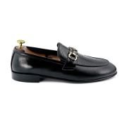 OXBOK Men Croc Black Leather Loafer
