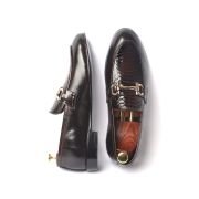 OXBOK Men Croc Brown Leather Loafer