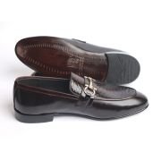 OXBOK Men Croc Brown Leather Loafer