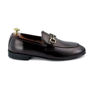 OXBOK Men Croc Brown Leather Loafer