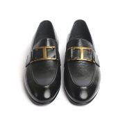 OXBOK Men Mild Gold Black Leather Loafer