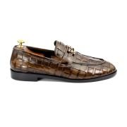 OXBOK Men Hand Woven RC 2 Tone Brown Leather Loafer