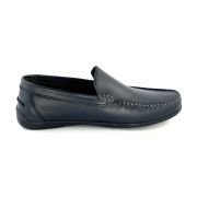 LA CUOIERIA Men Comfy Soft Navy Leather Moccasin