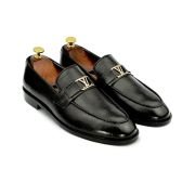 OXBOK Men Formal LV Black Leather Loafer