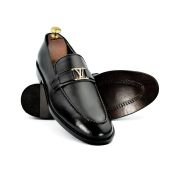 OXBOK Men Formal LV Black Leather Loafer