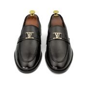 OXBOK Men Formal LV Black Leather Loafer