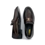 OXBOK Men LV Brown Leather Loafer