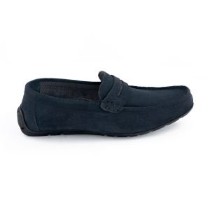 LA CUOIERIA Men Navy Suede Moccasin