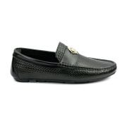 TORO Men Weave Leather RC Black Moccasin