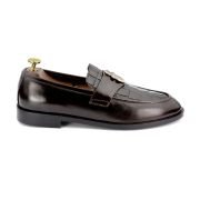 OXBOK Men RC Croc Burgundy Brown Leather Loafer