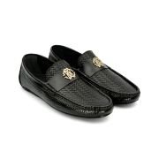 TORO Men Weave Leather RC Black Moccasin