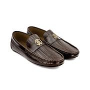 TORO Men Weave Leather RC Brown Moccasin
