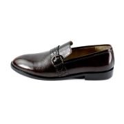 Oxbok Men Print Strap Black Leather Loafer